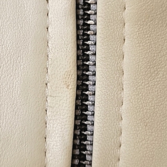 Alice + Olivia Womens Butter Yellow Cream Cam Lamb Leather Biker Jacket - Picture 15 of 16